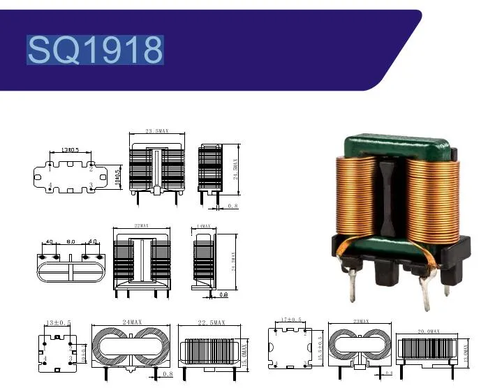 Inductor de estrangulamiento de modo común de alta corriente para inversor de potencia