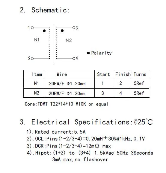 Inductor de estrangulamiento en modo común toroidal con base de PCB certificado CE/UL/RoHS