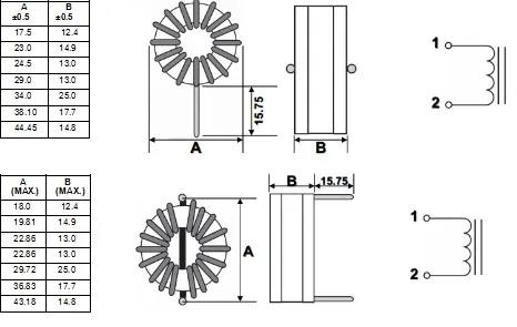 Inductor de estrangulamiento de modo diferencial 2929-386uh personalizado
