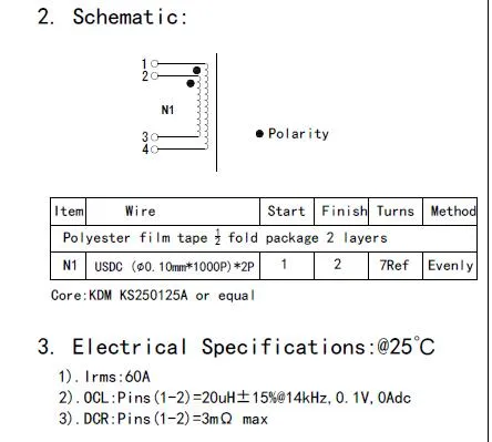 Inductor de potencia de modo diferencial, certificado CE/UL/RoHS