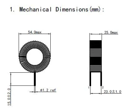Inductor de estrangulamiento de modo diferencial con núcleo de Sendust