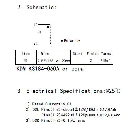 Inductor de estrangulamiento de modo diferencial con núcleo de Sendust