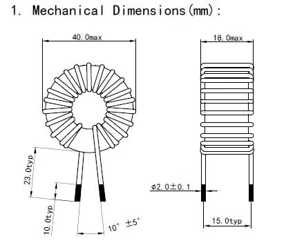 Inductor de estrangulamiento de modo diferencial de precio de fábrica