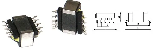 Transformador de alta frecuencia SMD tipo Er9.5