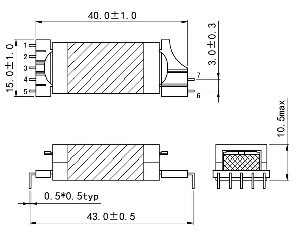 Transformador de alta frecuencia EDR28 para luces LED