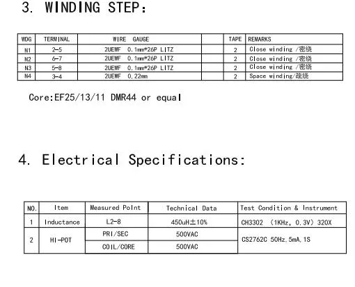 EE 10 13 16 19 22 25 30 40 42 55 60 65 Transformador UL SGS RoHS aprobado para el rectificador de LED